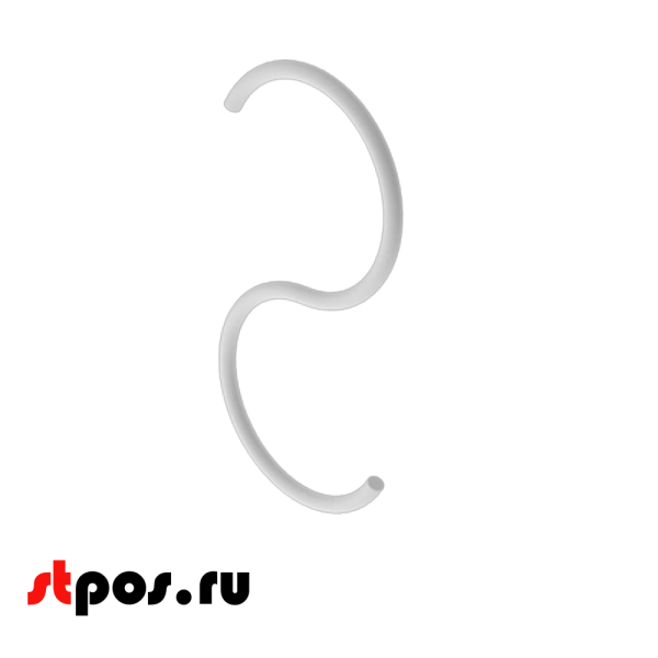 00_Крючок S-образный крашеный Белый