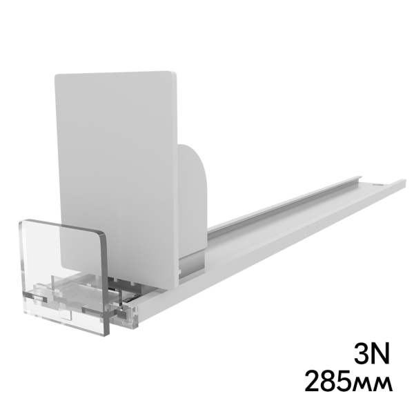 sk_Пружинный толкатель 38х50 мм FORTA NORMA-1 3N, с ограничителем 20х25 мм, 3 ньютона, 285 мм, серый