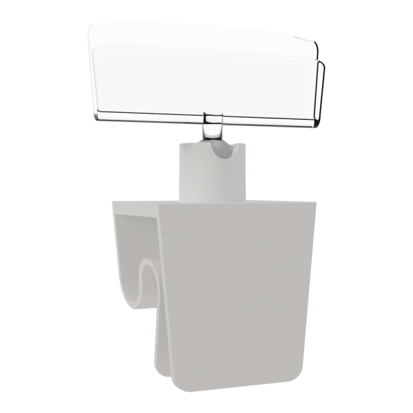 sk_Ценникодержатель универсальный на клипсе CL-CLIP, ножка   0мм, Белый