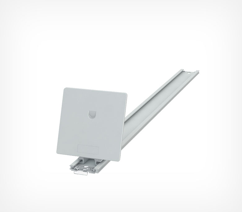 01_Пружинный толкатель наклонный 75х74мм FORTA QUADRA-0 10-14N, 10-14 ньютонов, без ограничителя, 485мм
