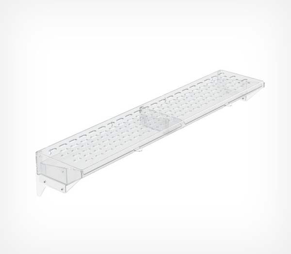 01_Лоток-уловитель под гравитационные контейнеры CANDYPIPE в настенном держателе CANDY-SHELF 