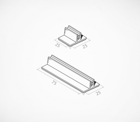03_Схема_Угловой захват cамоклеящийся на вспененном скотче SGT-25, 25х25,25х75 мм, Прозрачный