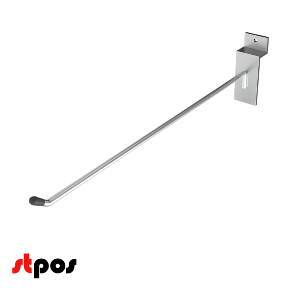 00_Крючок для экономпанели одинарный 300мм, d4,8, хром