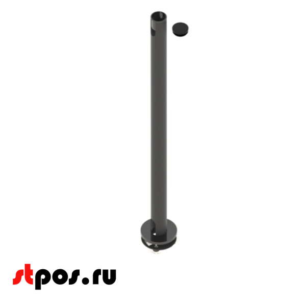 00_Стойка базовая 800 мм, d51мм, отверстия под провода 60х24 мм, RAL9005, Черный 00_Стойка базовая 800 мм, d51мм, отверстия под провода 60х24 мм, RAL9005, Черный