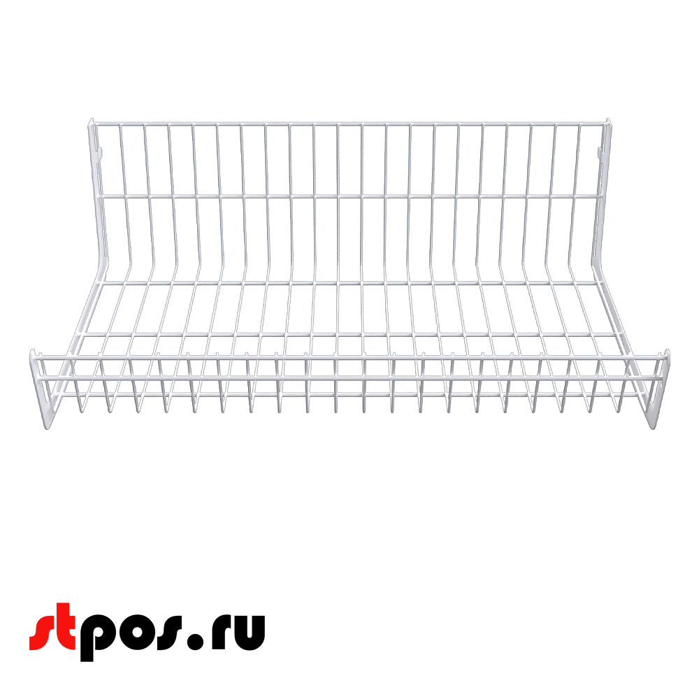 02_Основание корзины сетчатой навесной 400х665х200 мм (унив. для 25 50 серии), Глянец, RAL9016 Белый