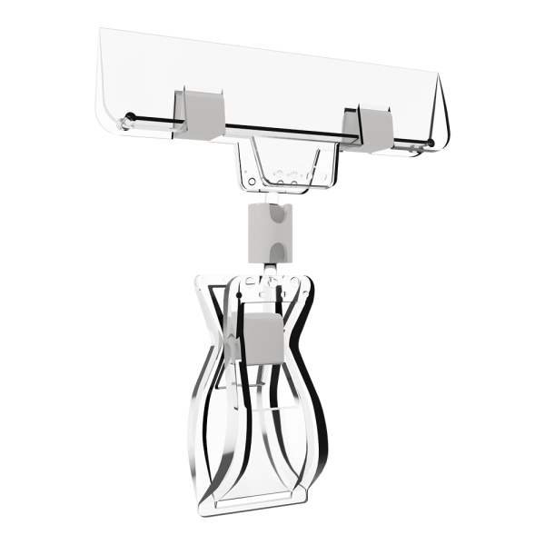 sk_Держатель универсальный на прищепке с широким зажимом высота ножки   0мм FX-CLAMP, Прозрачный