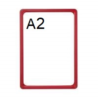 01_Пластиковая рамка с закругленными углами формата А2 (420х594мм), PF-А2, Красный