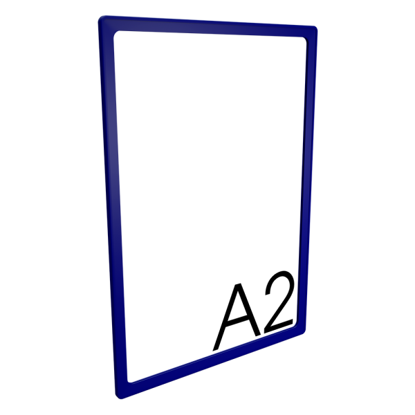 sk_Пластиковая рамка с закругленными углами формата А2 (420х594мм), PF-А2, Синий