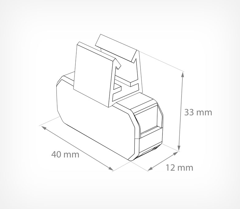 s_Держатель рамки магнитный поворотный MAGNET-MINI, Черный