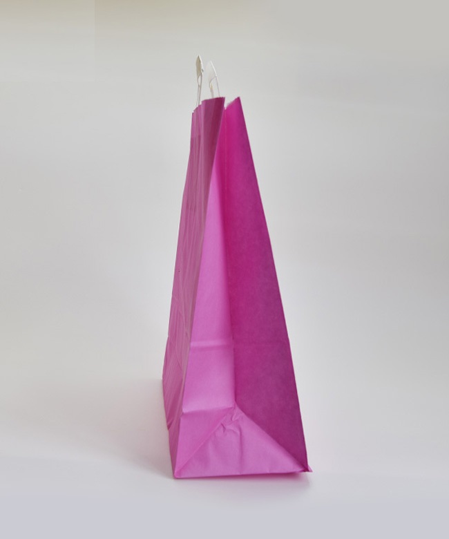 03_Крафт пакет цветной 320х320х180 мм, Розовый