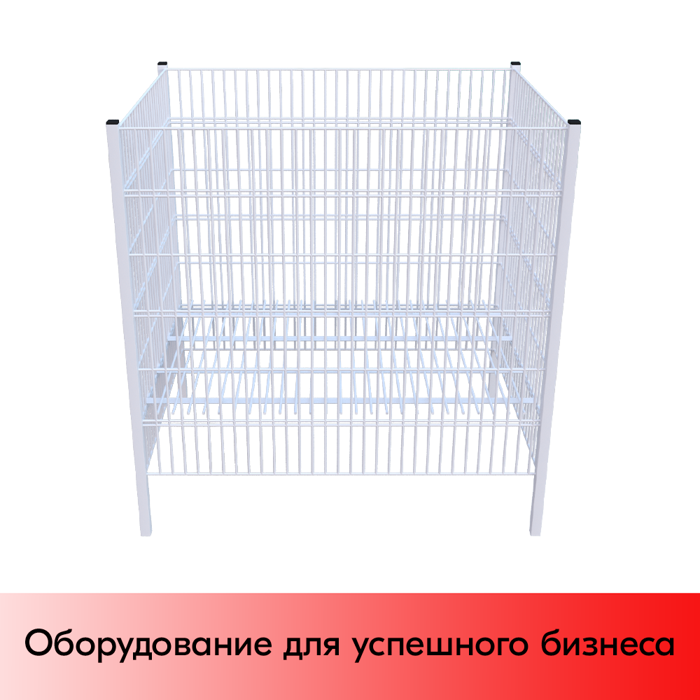05_Стол для распродаж глубокий 800х600 мм, h 850 мм,  Глянец, RAL9016, Белый