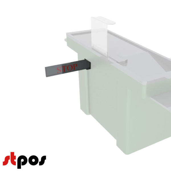 1_Ограничитель прохода INOX для КБ СУПЕР-ГИПЕР МАРКЕТ, ГАСТРОНОМ, МОЛЛ универсальный, 510х100х20мм