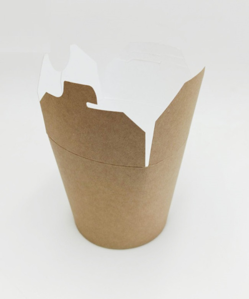 01_Упаковка для ВОК крафт 450 мл, Бурый