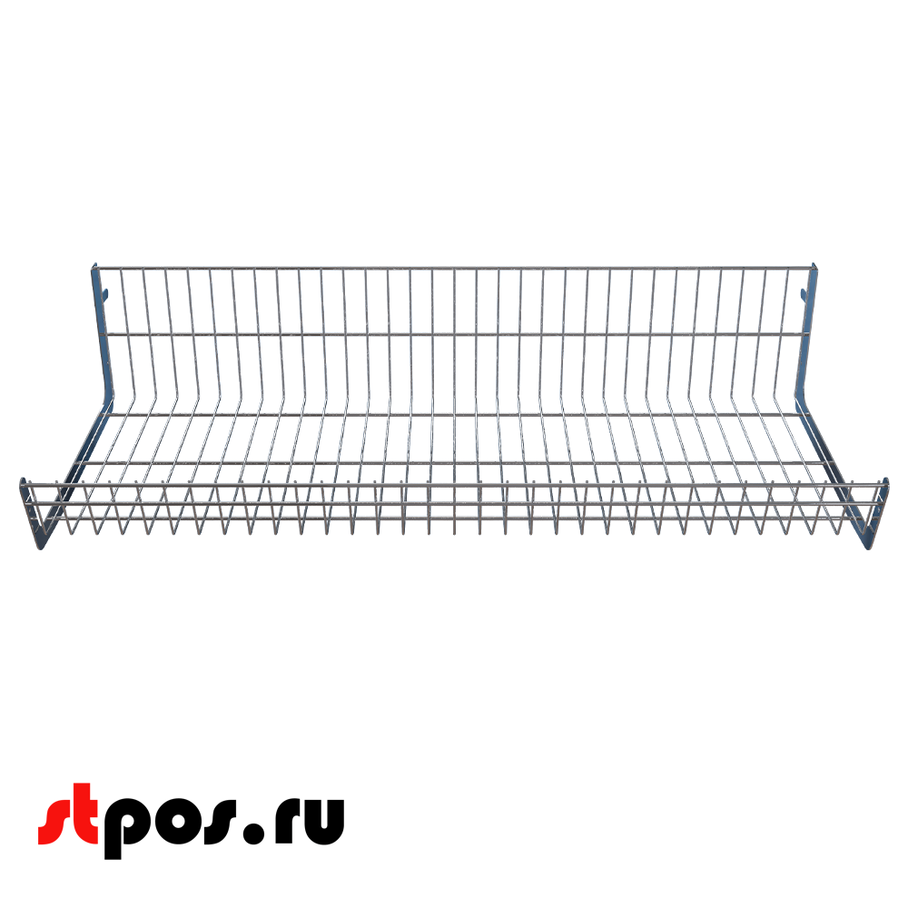 02_Основание корзины сетчатой навесной 400х1000х200 мм (унив. для 25 50 серии), Хром