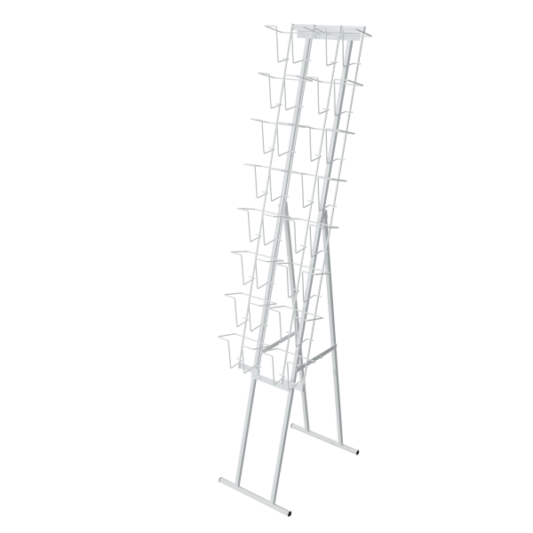 sk_КОМПЛЕКТ Стенд складной с дисплеем 16 карманов для CD DVD, RAL9016, Белый