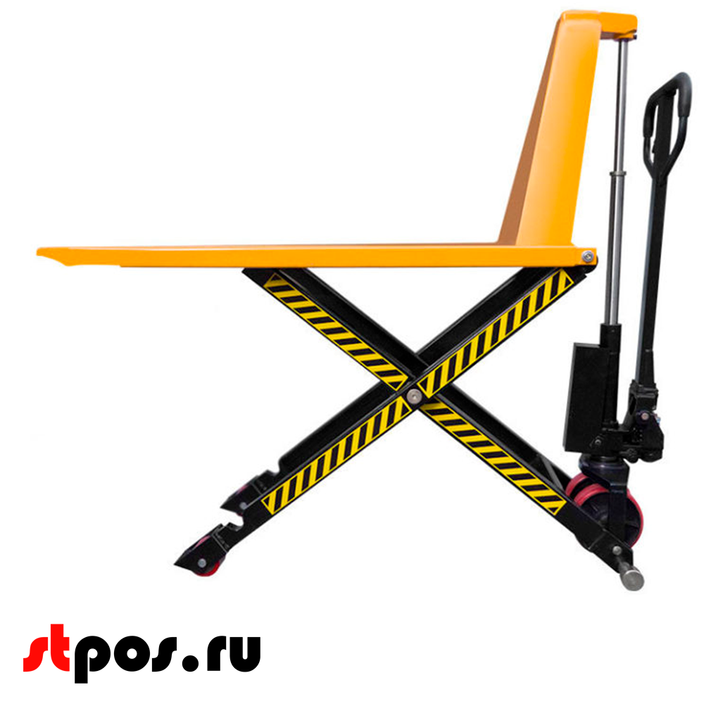 02_Гидравлическая тележка с ножничным подъемом, грузоподъемность 1000кг, габариты вил 1140х520мм