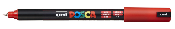1_Маркер на водной основе POSCA PC-1MR, красный (RED - 15), 0.7 мм, игол. нак.