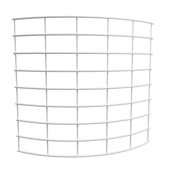 sk_Стенка сетчатая радиусная угла внешнего 90 град. 400мм (стойка 90х30)(25сер),Глянец,RAL9016 Белый