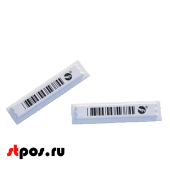 Этикетка защитная акустомагнитная самоклеящаяся со штрихкодом mini ultra strip (MUS)