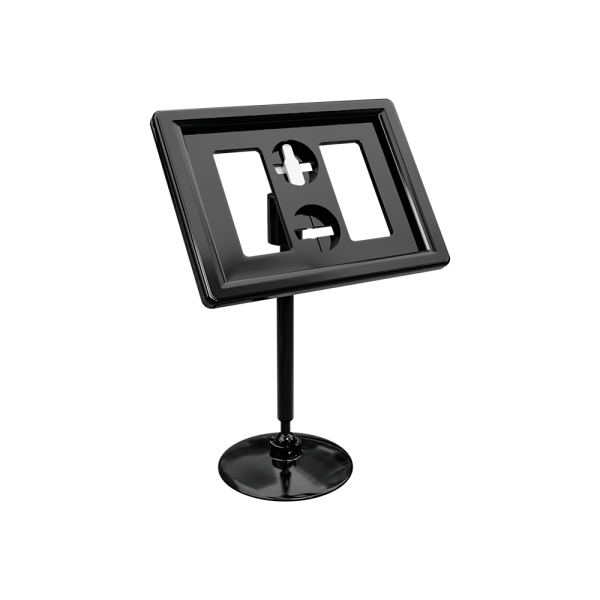 sk_Рамка ТЕХНО А8 черная, черный держатель TECHNO ROUND BASE-VL 50мм, ножка  50мм