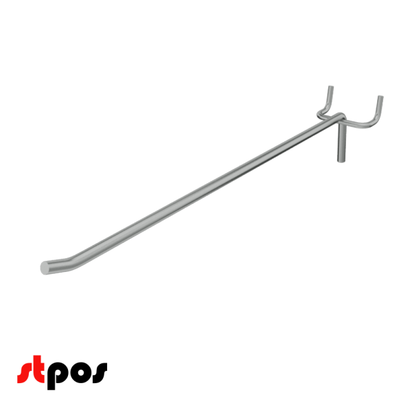 02_Крючок для перфорации одинарный 400мм, цинк-хром, d6, шаг 50, УСИЛЕННЫЙ