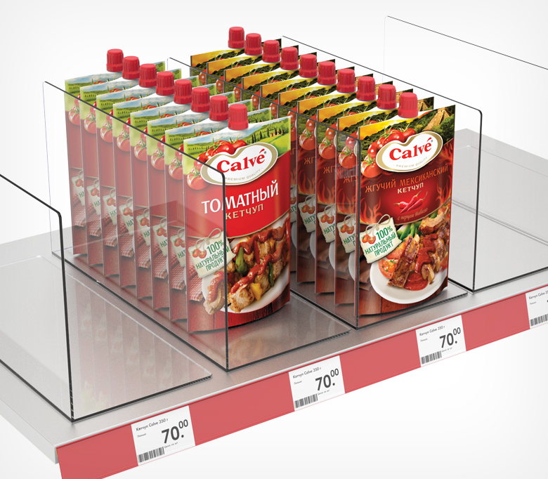 02_Разделитель пластиковый высотой 150.200мм L-образный DIV-LS 450мм, Прозрачный