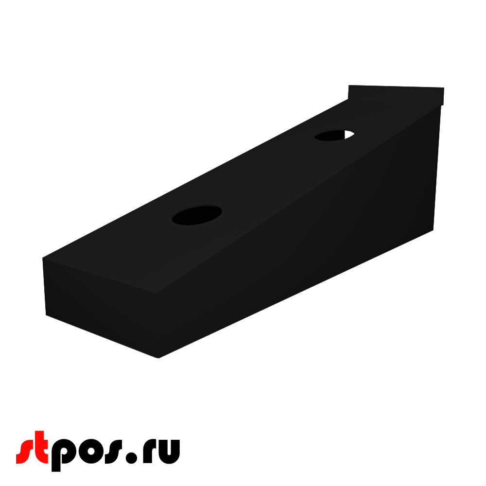 00_Держатель настольного смесителя для эк-панели, два верт. отверст, 372х105 мм, толщина 1,2 мм, Краска
