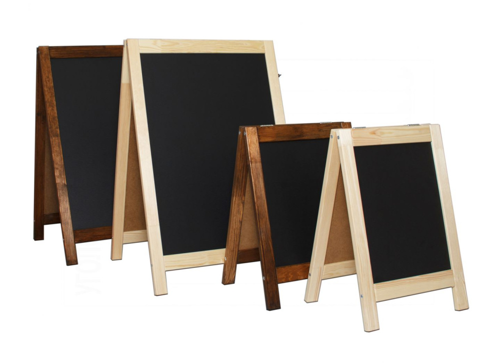 02_Штендер  деревянный, меловой двусторонний 