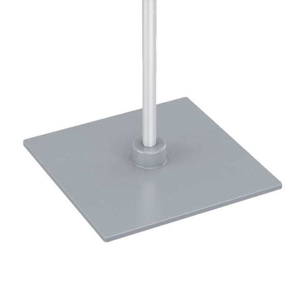 sk_Подставка пластиковая BASIS 170х170мм для размещения напольных и настольных информац. стоек, Серый
