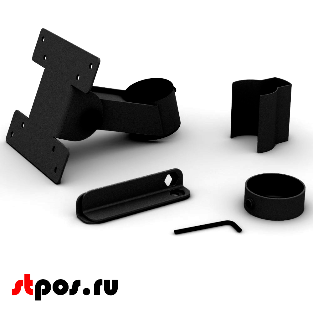 00_Кронштейн для монитора компактный, Муар, RAL9005 Чёрный