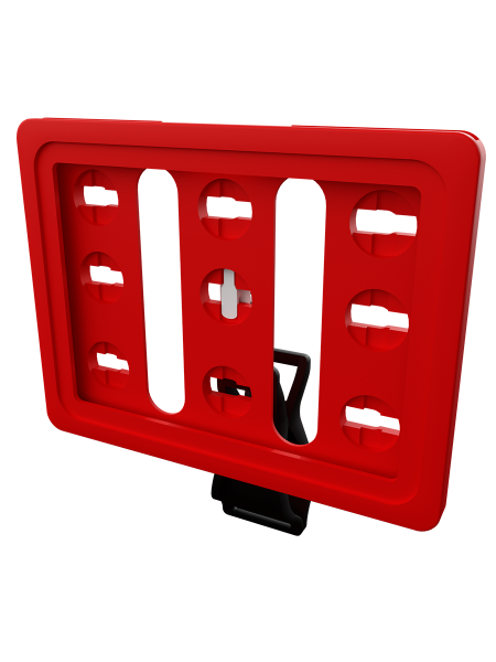 sk_Рамка ТЕХНО А7 красная, черный держатель TECHNO FX-CLIP