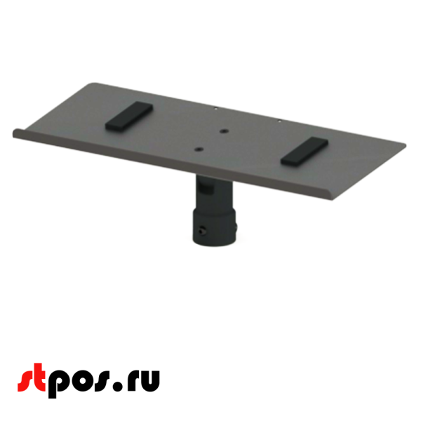 00_Держатель для клавиатуры, под размер 400х150 мм, диаметр под стойку 40 мм, RAL7024, Угольно-серый