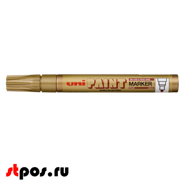 00_Маркер-краска PAINT PX-20 для письма по любой поверхности,толщина линии 2,2-2,8мм,овальный,ЗОЛОТОЙ
