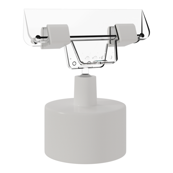 sk_Ценникодержатель на бутылочную крышку 28м BOTTLE CAP-GRIP, ножка   0мм, Белый/Прозрачный