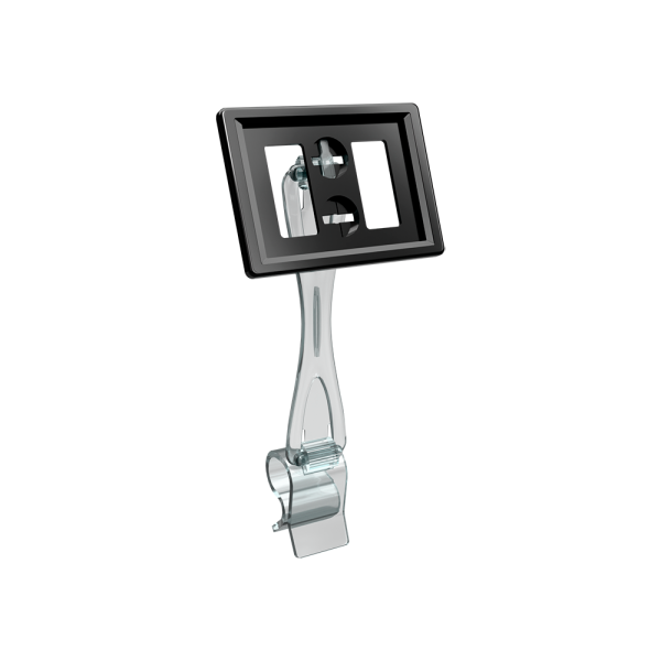 sk_Рамка ТЕХНО А8 черная, прозрачный держатель TECHNO CL-UNBO 90мм