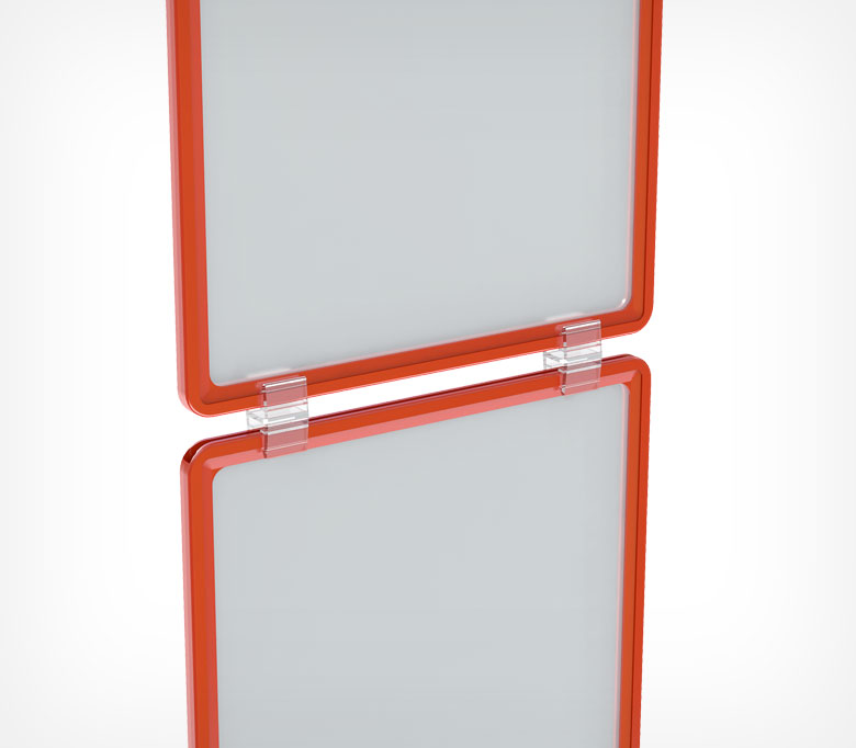 02_Клипса для подвешивания пластиковых рамок друг под другом, PF-JOIN, прозрачный