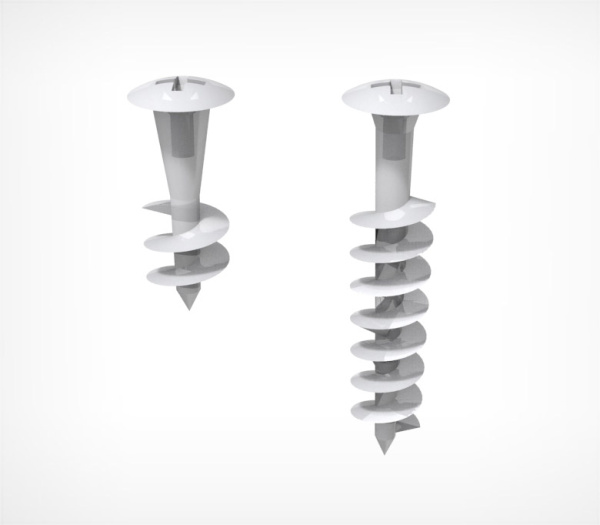 01_Винт-саморез пластиковый CB-SCREW, 30 мм, 55 мм, Прозрачный