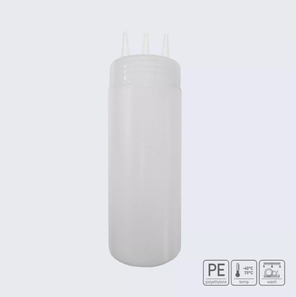 01_Диспенсер для соуса 3 дозатора 0,35 л, полупрозрачный