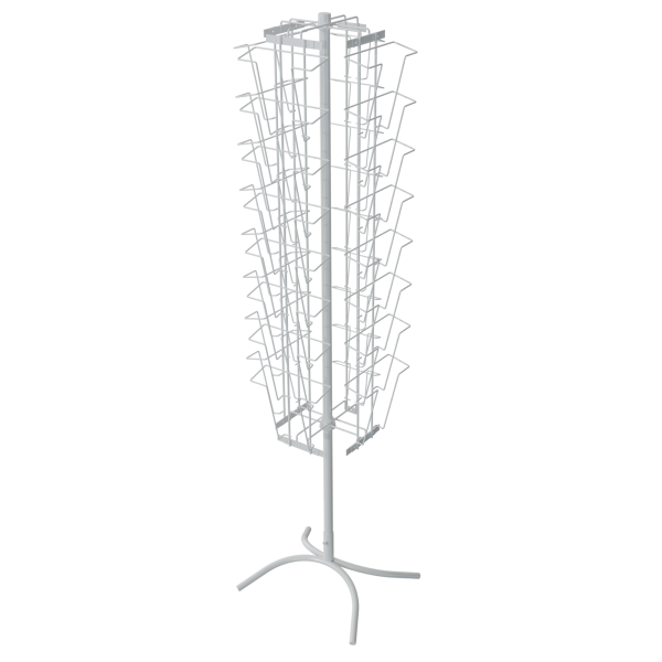 sk_КОМПЛЕКТ Буклетница вращающаяся 24А4+ 9А5(А4+А5), опора Х-образная, RAL9016, Белый