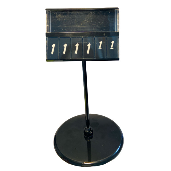 1_Кассета цен А8 ЧЕРНАЯ brush на ЧЕРНОМ держ.100мм на больш. круг.подстав.PC-BASE-XL-CLIP-А8-100