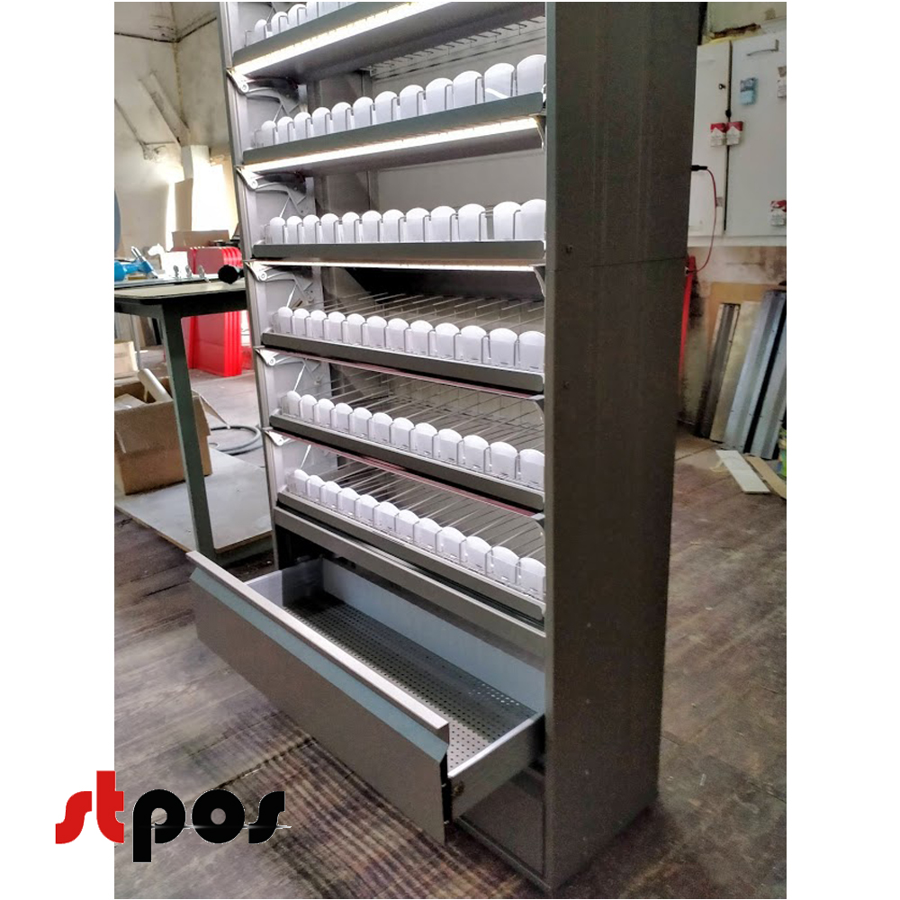 02 Диспенсер сигаретный 10 полок 10 линий, 1817х340х698 производства компании 