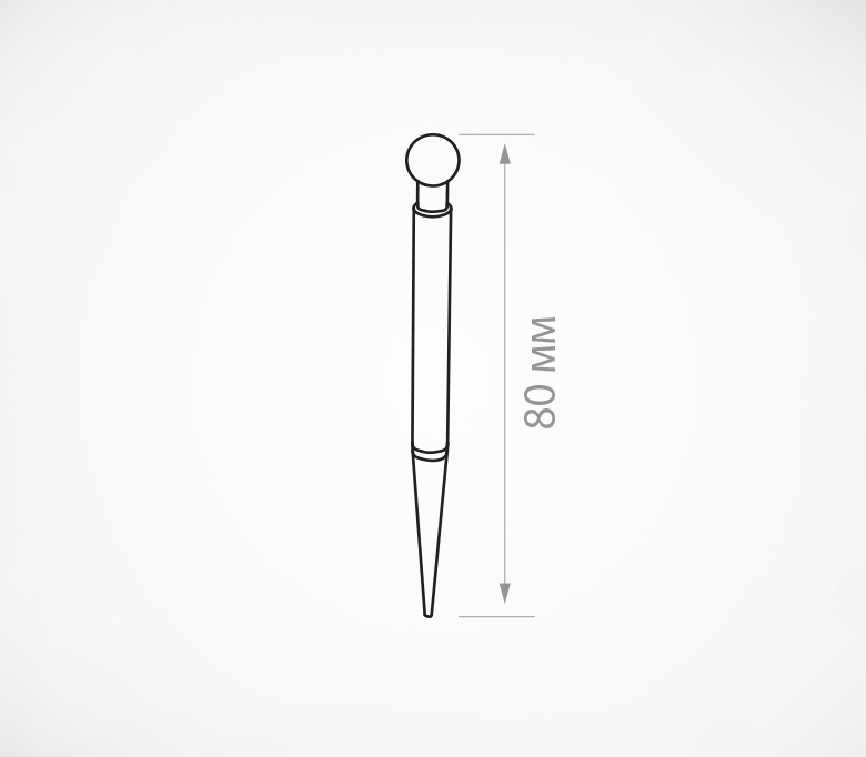 04_Иголка пластиковая для шарнирного ценникодержателя STICK, 80 мм, Черный
