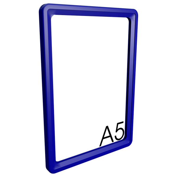 sk_Пластиковая рамка с закругленными углами формата А5 (148х210мм), PF-A5, Синий