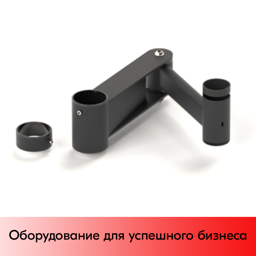 01_Рукав раскладной, 2х160 мм, d51мм под стойку, RAL9005, Черный