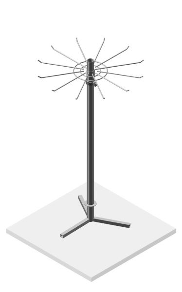 05_КОМПЛЕКТ Стенд настольный вращающийся для бижутерии, RAL9016, Белый