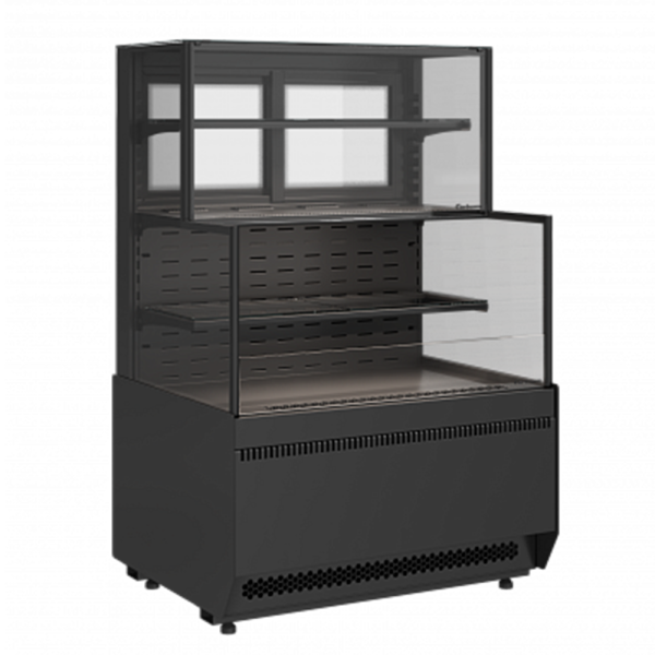 stpos_Холодильная витрина Carboma KC70 VV/VV 1,3-2-1 STANDARD (версия 2.0), 1300х695х1315(1365)мм,Черная
