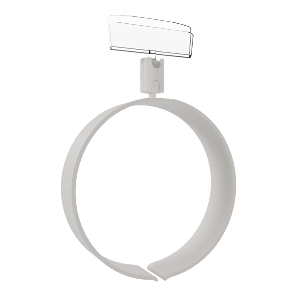 sk_Держатель ценника на колбасу RING-CLIP 80мм-140мм, Прозрачный