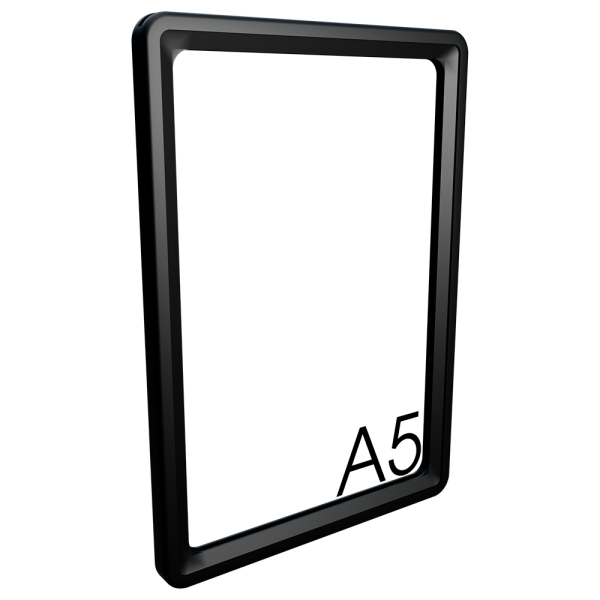 sk_Пластиковая рамка с закругленными углами формата А5 (148х210мм), PF-A5, Черный