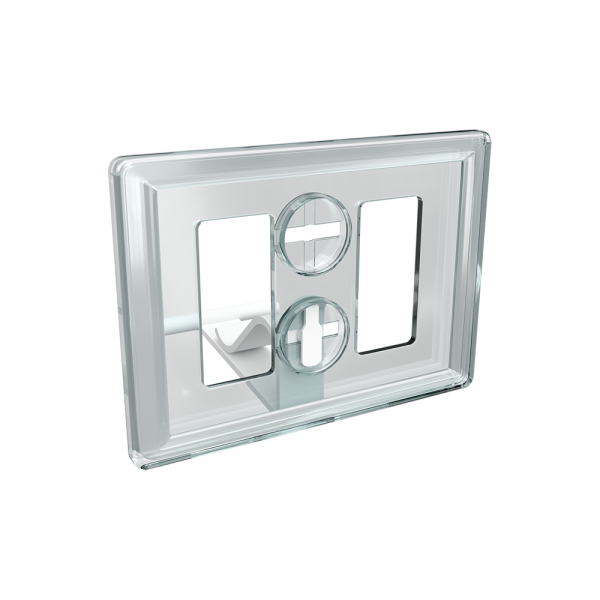 sk_Рамка ТЕХНО А8 прозрачная, белый держатель TECHNO SUPPORT CLIP