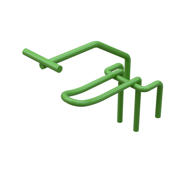 sk_Крючок двойной с ценникодержателем 100 мм d5 на сетку, Глянец, RAL6018 Зелёный, спец.цвет